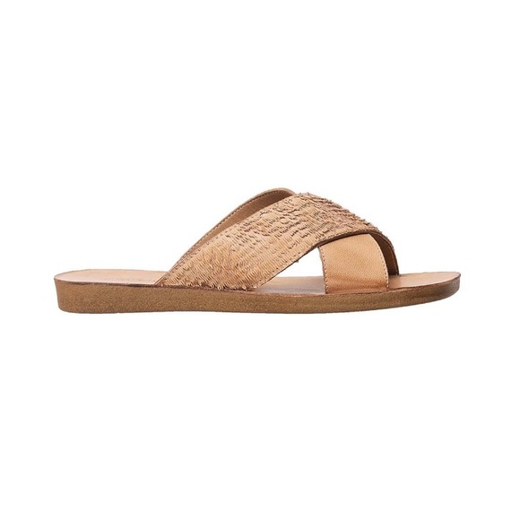 Antelope Stone Crisscross Yasmine Tan Leather Sandals Women’s Size EU 37 NIB - Picture 5 of 6